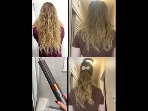Dyson Airwrap Complete Long Tutorial Curly and Bleached Hair
