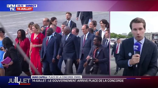 Défilé militaire du 14-juillet : le gouvernement arrive sur la place de la Concorde