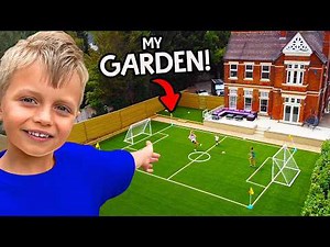 My Dream Garden Football Pitch! (Family Competition!)