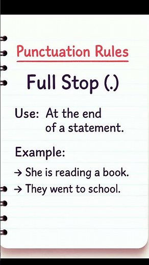 Full Stop (.) in English Grammar | Easy Rule with Examples