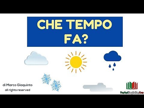 CHE TEMPO FA? (lessico italiano)