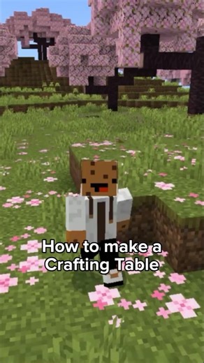 How to make a crafting table #minecraftshorts #minecraft #minecraftgameplay#minecraftmemes