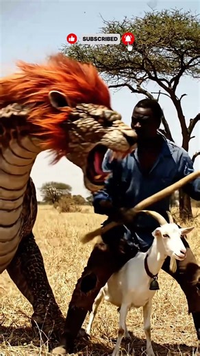 Farmer Hero Saves Goat from Wild Attack! 🐐🦁🐍🐉