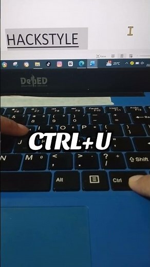 CTRL + U #hackstyle #computer #keyboard #shortcutkeys #tips #underline