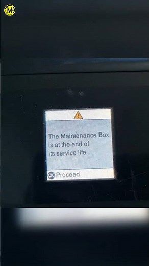 The Maintenance Box is at the end of its service life. Epson printer error solved