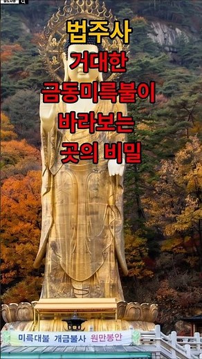 법주사 거대한 금동미륵불이 바라보는 곳의 비밀. #보은 #법주사 #미륵불 #쇼츠 #설도자명 #거창용화사 #
