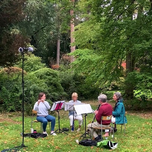 This morning, the peaceful rustle of leaves and birdsong mingled with live classical music as BBC Radio 3 broadcasted live from the arboretum. It was a joy to welcome presenter Tom McKinney and the Bristol Ensemble Wind Quartet to Westonbirt as part of their week-long nature-inspired road trip through Gloucestershire and Somerset. Thank you to everyone who joined us, whether in person or tuning in from afar. If you missed it, you can still catch the magic on BBC Sounds 👉 https://www.bbc.co.uk/s