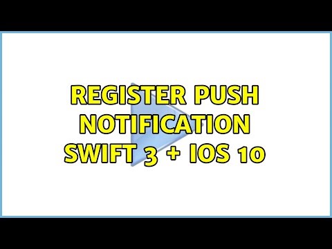 Register push notification Swift 3 + iOS 10