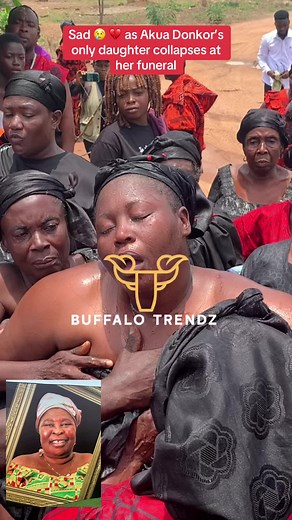 Akua Donkor’s Daughter Collapses at Heartbreaking Funeral