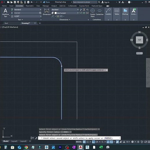 How to make a curved road in AutoCAD