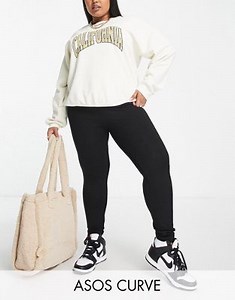 ASOS DESIGN Curve leggings in black | ASOS