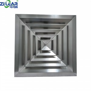 [Hot Item] HVAC System Vetilation Outlet Air Diffuser 4-Way Square Ceiling Grill