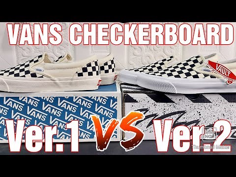 VANS CHECKERBOARD SLIP-ON VAULT (LX) V1 VS V2 SS2020 | ON FEET | UNBOXING | REVIEW | COMPARISON