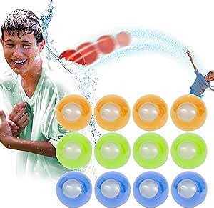 Prime Time Toys Hurricane Reusable Water Balls – 12-Pack Reusable Silicone Water Balloons with Self Sealing Quick Fill for Kids Age 5+, Safe No Magnets