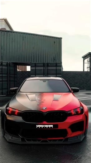 Killer Red Eyes 👀 | Black & Red Beast BMW M5 Attitude 🚘