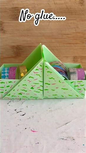 beautiful desktop storage box with paper..#shorts #viralshorts #storagebox #handmade #craftideas