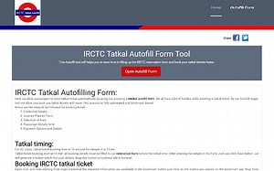 Auto Fill Software For Irctc