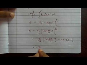 Physics : Relationship between mean value and peak value of a.c : Part 3