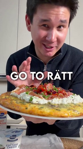 Krämig Frittata med Valio Cottage Cheese