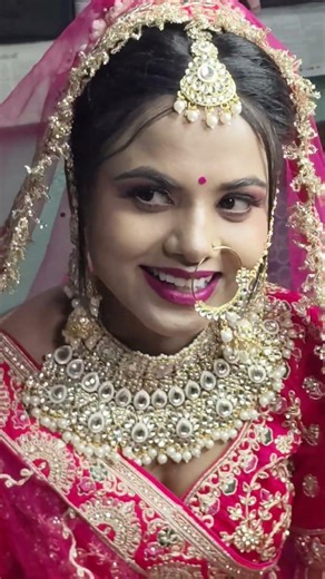 Beautiful pink Bridal #makeup #song #wedding