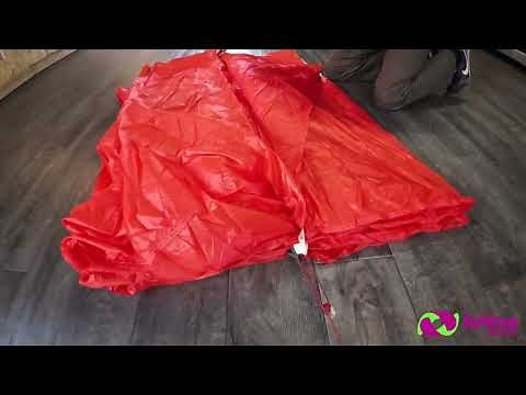 Tuto : Comment faire le pliage d'un parachute de secours de parapente carré Niviuk Octagon 2