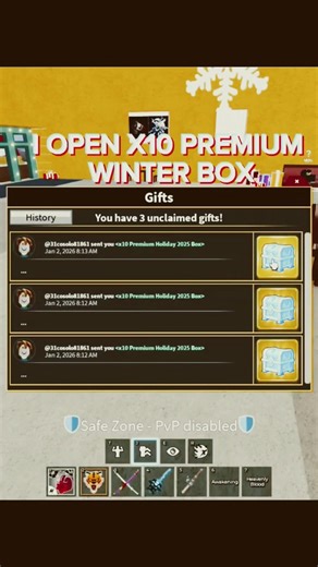 OPEN X10 PREMIUM WINTER FRUIT BOX 2025 | ROBLOX BLOX FRUIT #bloxfruits #roblox #usa