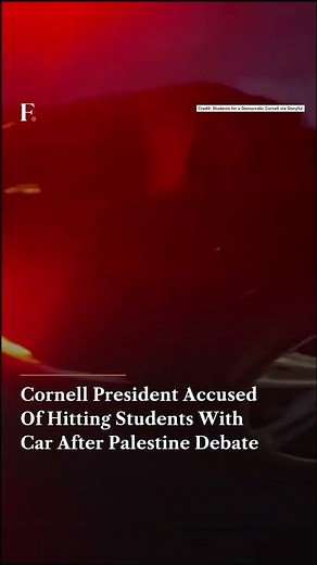 Cornell President Accused Of Hitting Students With Car After Palestine Debate | N18G