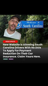 20 reactions | ALL SOUTH CAROLINA RESIDENTS are now able to claim a payment reduction on their car insurance if they’ve had no DUIs in the last 5 years. Tap below to sign up and have your payments reduced by up to 80% | Madison Ross | Facebook