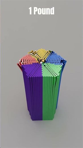 20,000 Radial Pentagon Prisms: Satisfying Partition & Massive Demolition! 🌈 #satisfying #animation