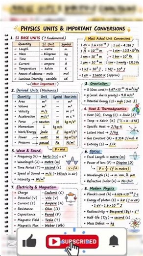 Conversion #physics #units_and_measurements #conversion
