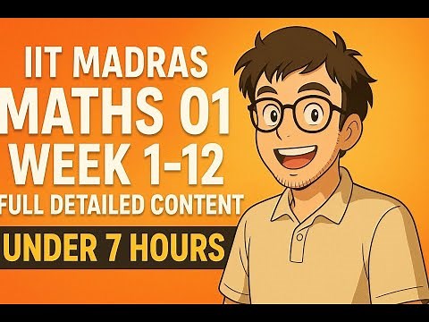 IIT Madras Maths 01 Week 1-12 Full Detailed Content Under 7 hours | End Term Special Oneshot