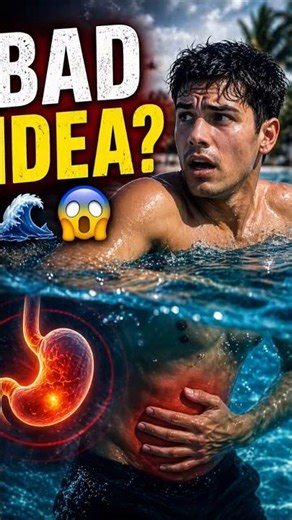 Swimming After Eating… Safe or Dangerous? 😳🌊.