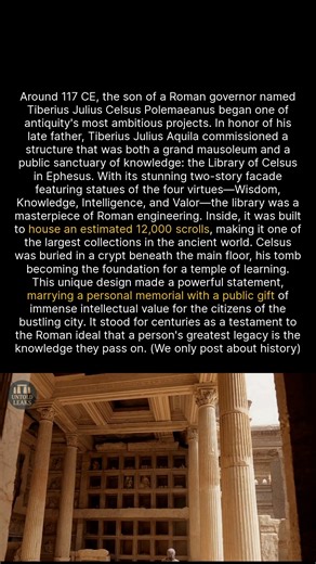 This ancient library was also a tomb, built to preserve both a mans memory and thousands of scrolls. #ancienthistory #history #archaeology | Untold Leaks