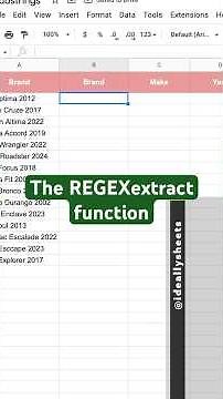 How to use the REGEXEXTRACT function in your spreadsheets! #tutorial #spreadsheets