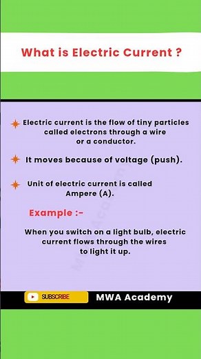 Electric Current Explained Simply |How Electricity Powers Your Everyday Life! ⚡#current #shortsfeed