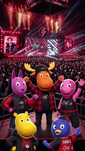 los Backyardigans con stray kids ❤️🖤#stay #straykids