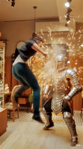 When you take "testing the furniture" too far. 🛋️⚔️