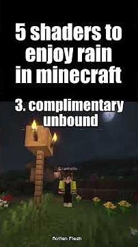 Best 5 Rainy Weather Shaders for Minecraft | Realistic Rain 2025 // #minecraft #shorts #memes #mcpe