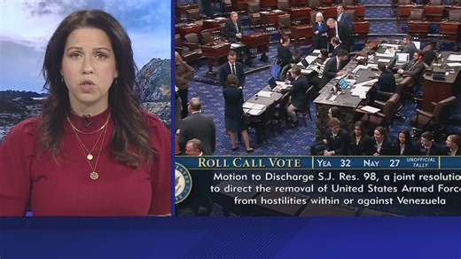 Senator Susan Collins votes on Venezuela resolution