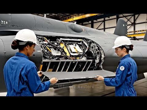 Full Process of Restoring a Military F-22 Raptor Fighter Jet