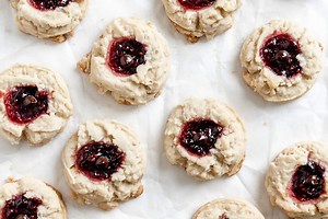 Raspberry Jam Thumbprint Cookies