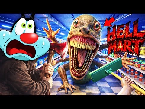 I WAS WORKING LATE NIGHT AT HELL MART!!! HE IS MONSTER - ft.Oggy😱=💀ft.Oggy)