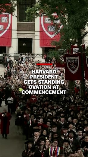 Harvard President Alan Garber received warm applause at the university's commencement ceremony as Harvard's legal fight against the Trump administration continues. Garber was loudly applauded again after making an indirect reference to the university's legal pushback against the White House's effort to make it impossible for Harvard to accept international students. Read more: https://cnn.it/43CqCga | CNN