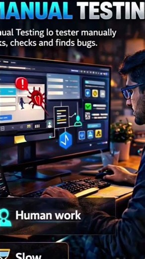 Manual vs Automation Testing 🤔 Real Difference! #software #itjobs #testing