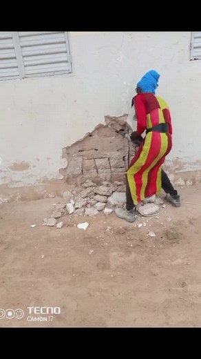 Demolition Work in Progress with Power Tools