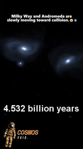 Milky Way and Andromeda are slowly moving toward collision.😮🌀