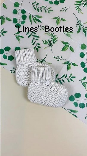 How to Knit a “Lines” Booties for Babies 1-3 months old. #forbabies #newbornbaby #forbeginners