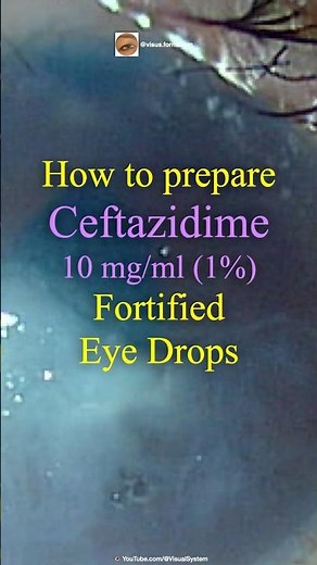 CEFTAZIDIME 10 mg/ml (1%) Fortified Eye Drops.