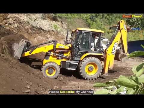 JCB Backhoe Loading Sandy Mud in Dump Truck | Powerful JCB Working Video