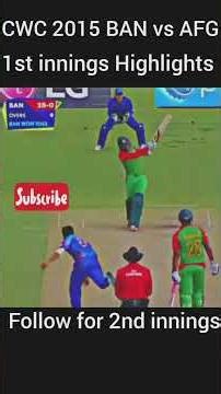 CWC 2015 BAN vs AFG 1st innings Highlights #cricket #ytshorts #ytshortsvideo